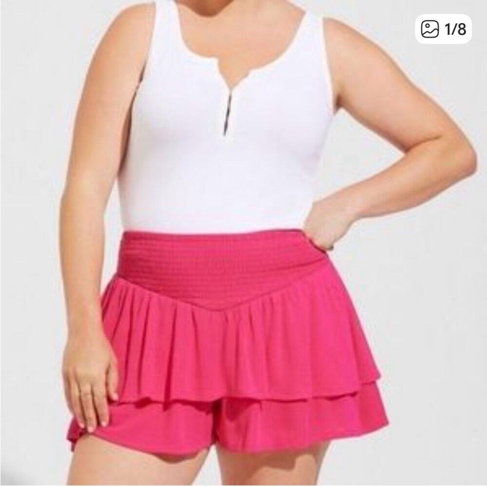 Torrid Pink Layered Skort 3.5 inch Gauze size 00